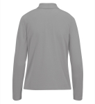 Polo clássico de algodão piqué para mulher manga comprida 180 g/m2 B&C cor cinzento mesclado