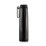 Garrafa térmica de aço inoxidável reciclado com pega útil 750 ml cor preto