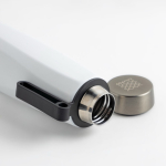 Garrafa térmica de aço inoxidável reciclado com pega útil 750 ml cor branco
