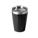 Copo térmico de aço inoxidável reciclado com design elegante, 330 ml cor preto
