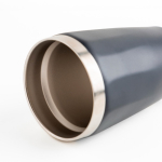 Copo térmico de aço inoxidável reciclado com design elegante, 330 ml cor preto