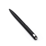 Caneta elegante de aço inoxidável reciclado, tinta azul cor preto