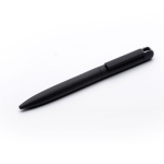 Caneta elegante de aço inoxidável reciclado, tinta azul cor preto