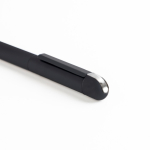 Caneta elegante de aço inoxidável reciclado, tinta azul cor preto