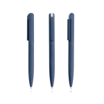 Caneta elegante de aço inoxidável reciclado, tinta azul cor azul-marinho