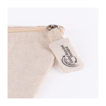 Nécessaire com logotipo em algodão reciclado 220 g/m2 Cotton Recycled cor natural terceira vista
