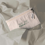 Nécessaire de publicidade, algodão reciclado 220 g/m2 Cotton Recycled cor natural vista detalhe 4