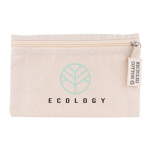 Nécessaire de publicidade, algodão reciclado 220 g/m2 Cotton Recycled cor natural vista detalhe