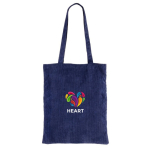 Saco de veludo de poliéster com alças longas 240 g/m2 cor azul-marinho quarta vista