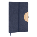 Bloco de notas, capa RPET e apoio telemóvel A5 folhas lisas primeira vista