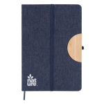 Bloco de notas, capa RPET e apoio telemóvel A5 folhas lisas terceira vista