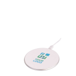 Base de carregamento sem fio de 15 W na caixa de apresentação cor branco vista principal