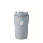 Copo de parede dupla feito de milho com capacidade de 350ml cor azul acinzentado vista principal