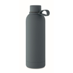 Garrafa térmica aço inoxidável acabamento borracha 500ml cor azul petróleo