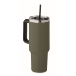 Copo térmico de aço inoxidável reciclado com palhinha 1.2L