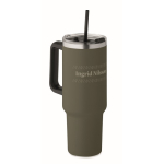 Copo térmico de aço inoxidável reciclado com palhinha 1.2L vista principal