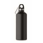 Garrafa antifugas de aço inoxidável reciclado com mosquetão, 500 ml cor preto