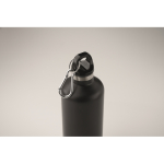 Garrafa antifugas de aço inoxidável reciclado com mosquetão, 500 ml cor preto vista fotografia terceira vista