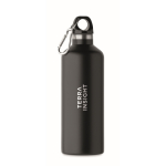 Garrafa antifugas de aço inoxidável reciclado com mosquetão, 500 ml cor preto vista principal