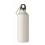 Garrafa antifugas de aço inoxidável reciclado com mosquetão, 500 ml cor branco