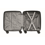 Trolley de ABS com 4 rodas e fecho de combinação 14'' cor preto oitava vista