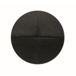 Gorro unissexo de poliéster RPET com patch para personalizar cor preto terceira vista