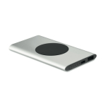 Powerbank sem fios retangular alumínio reciclado 5.000 mAh