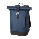 Mochila roll-top para portátil com alças acolchoadas 15'' cor azul décima vista