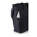 Mala à tiracolo para portátil com 2 bolsos com fecho de velcro 15'' cor preto quinta vista