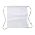 Mochila de cordas de algodão 100% reciclado e cordas naturais 120 g/m2 cor branco primeira vista