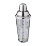 Coqueteleira de vidro medidas impressas, receitas de coquetéis 400ml cor transparente décima vista