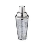 Coqueteleira de vidro medidas impressas, receitas de coquetéis 400ml cor transparente vista principal