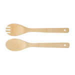 Set de 2 utensílios de cozinha de bambu para salada com bolsa Bamboo cor castanho terceira vista