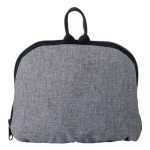 Mochila feita de poliéster dobrável com bolso exterior cor cinzento quinta vista