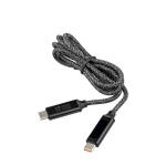 Cabo de carregamento de nylon com 1 metro e portas USB-C 65 W vista principal