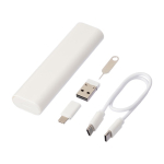 Cabo de carregamento e transferência de dados com várias funções cor branco quarta vista