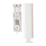 Cabo de carregamento e transferência de dados com várias funções cor branco oitava vista