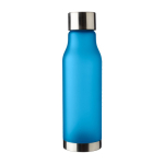 Garrafa de RPET com aspeto fosco, tampa e base de aço inoxidável 600ml cor azul ultramarino primeira vista