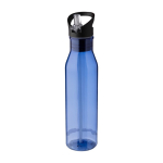 Garrafa de RPET com tampa preta e boquilha dobrável incluída 730ml cor azul ultramarino terceira vista