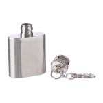 Porta-chaves de aço inoxidável com uma flâmula com capacidade de 30ml cor prateado segunda vista