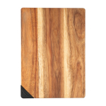 Tábua de cortar de madeira de acácia com afiador de facas cor castanho segunda vista