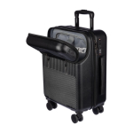 Trolley de ABS com bolso frontal para portátil e cadeado numérico décima primeira vista