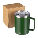 Copo antifugas de aço inoxidável reciclado com tampa 300ml cor verde sétima vista