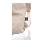 Mochila enrolável de cânhamo com pequeno fecho frontal 280 g/m2 cor caqui sétima vista