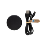 Carregador magnético sem fios de plástico reciclado 3 em 1 cor preto segunda vista