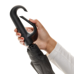 Guarda-chuva de RPET resistente ao vento com cabo com clip Ø97 cor preto quarta vista