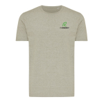 T-shirt unissexo de algodão 100% regular fit 180 g/m2 Iqoniq cor bege vista com logo