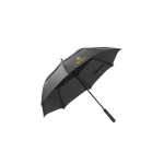 Guarda-chuva poliéster reciclado 190T com abertura automática Ø122.4 cor preto imagem com logo