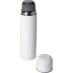Termo de aço inoxidável reciclado com tampa estilo copo 750ml cor branco segunda vista