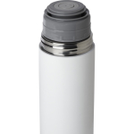 Termo de aço inoxidável reciclado com tampa estilo copo 750ml cor branco terceira vista